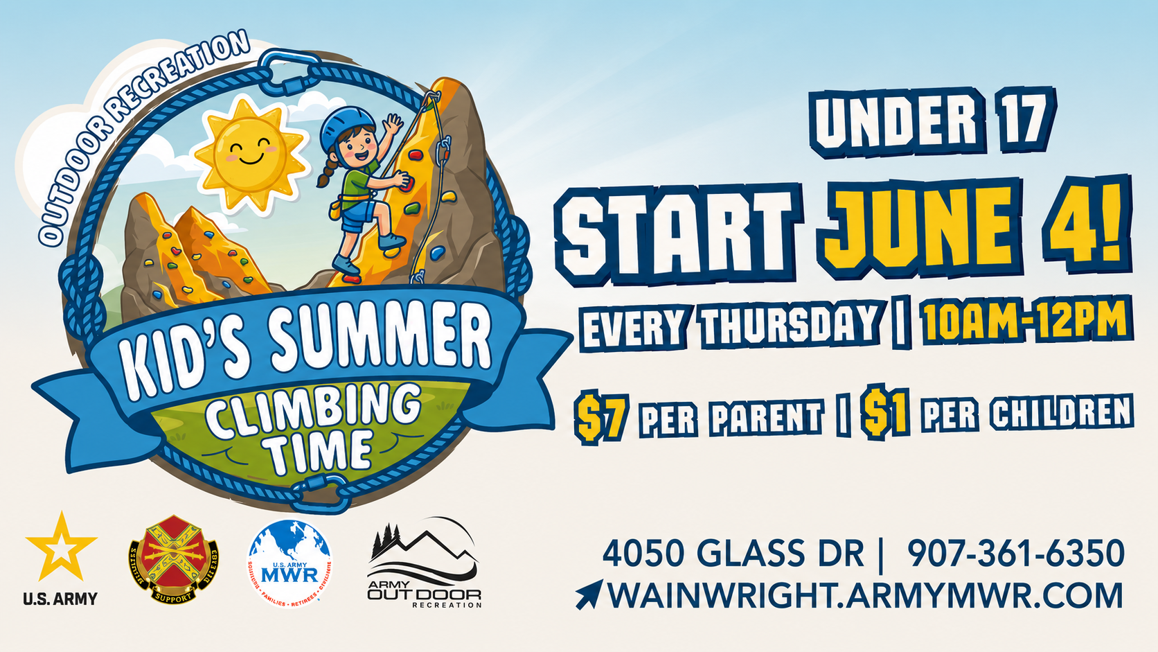 Kid's Summer Climbing Time