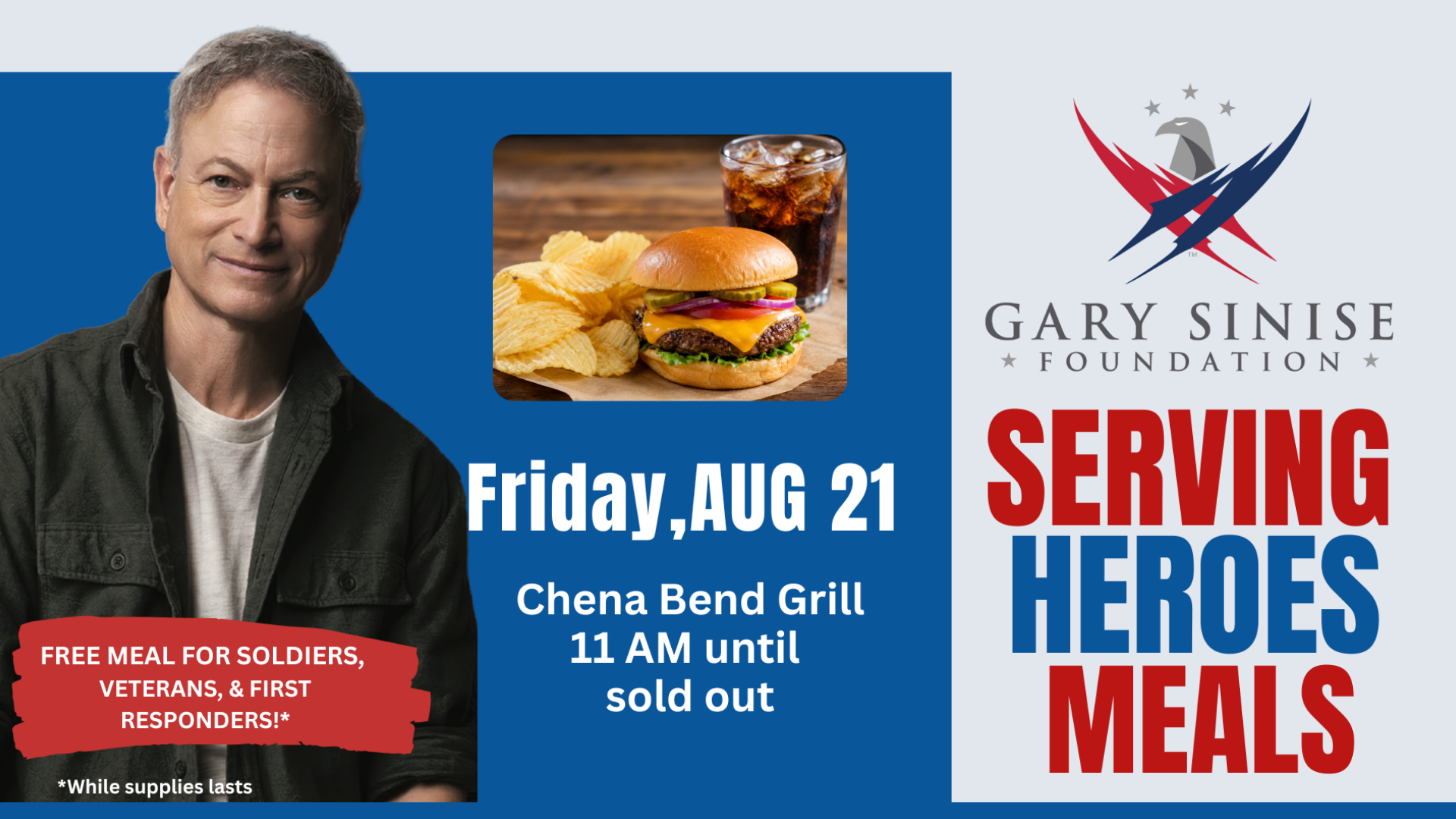 Gary Sinise FREE Serving Heroes Meal
